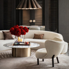 حديثة صالة فندق Wooden Furniture Live-in Leather Secta Set Set Table Table Sale لتناول الطعام فيلا غرفة المعيشة فيلا