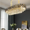 مصباح الكريستال المعلق الكريستال الحديث ديكينليوتشت الذهب ضوء السقف الكريستالي لغرفة المعيشة