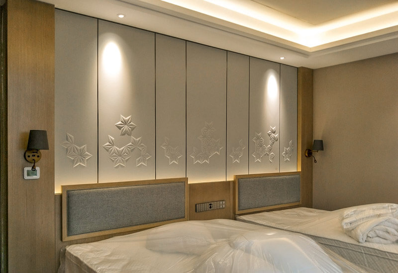 أثاث ثابت لغرف النوم مصنوع حسب الطلب من المصنع لفندق 4-5 نجوم