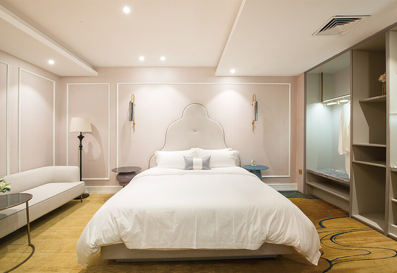 مصنع مخصص من 4 إلى 5 نجوم فاخر سرير فندق حديث أثاث مجموعات غرف نوم الفندق