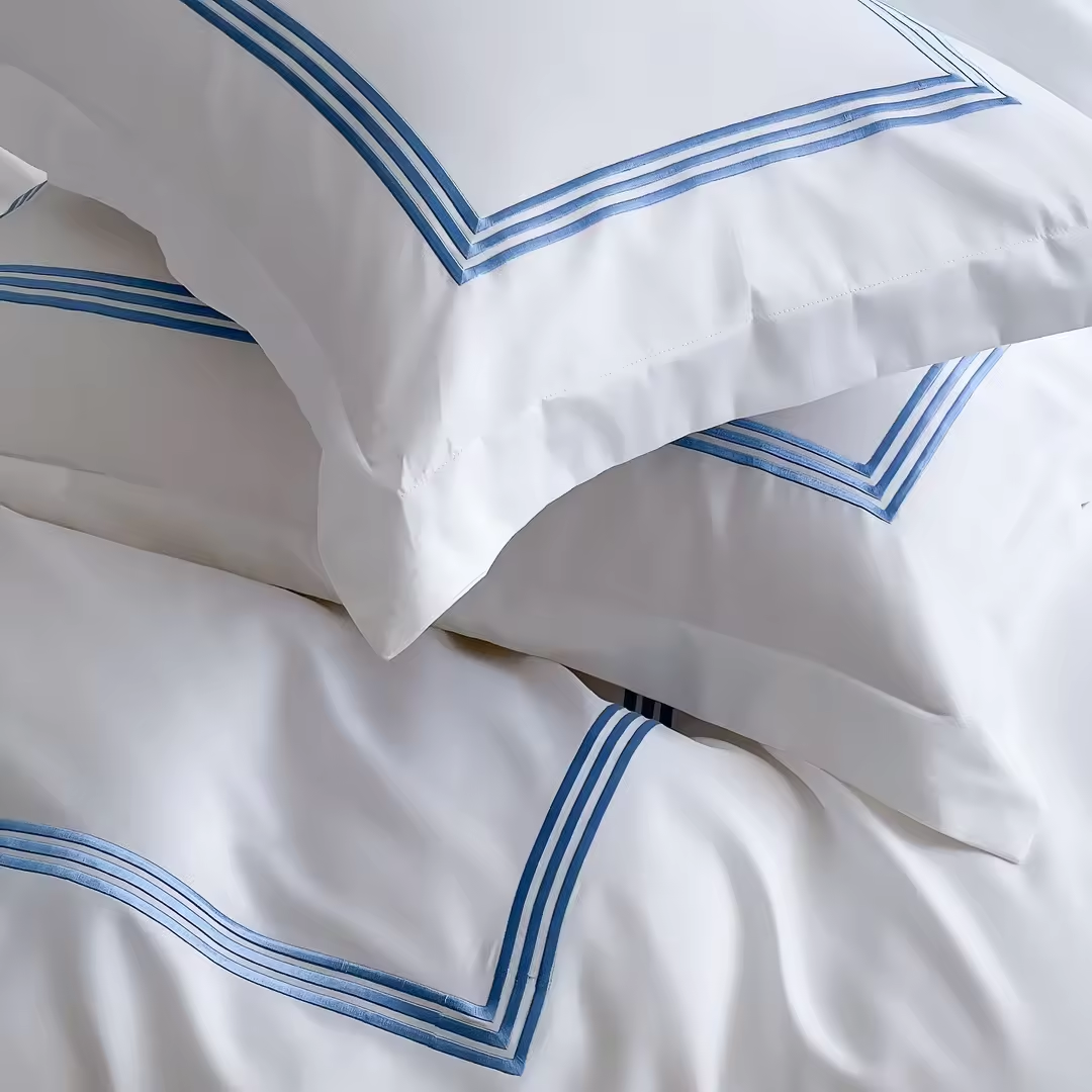 العلامة التجارية الجديدة طقم سرير الفندق قابلة لإعادة الاستخدام أحدث الموديلات الجاكار 100% القطن أطقم غرف النوم ملاءات طقم سرير